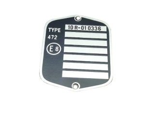 Tabliczka znamionowa elektryczna CZ 350 472