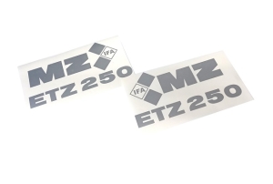 Naklejki MZ ETZ 250 '83-'85 kpl. srebrne